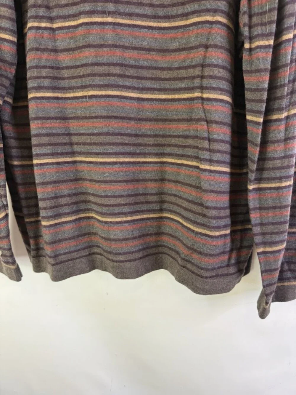 Vintage 90s Eddie Bauer Sweater Merino Wool Rainbow Stripe